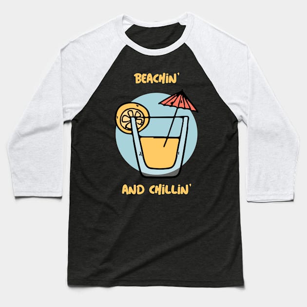 Summer Design- Beachin' and chillin'- Negroni- cocktails Baseball T-Shirt by Eternal Experience